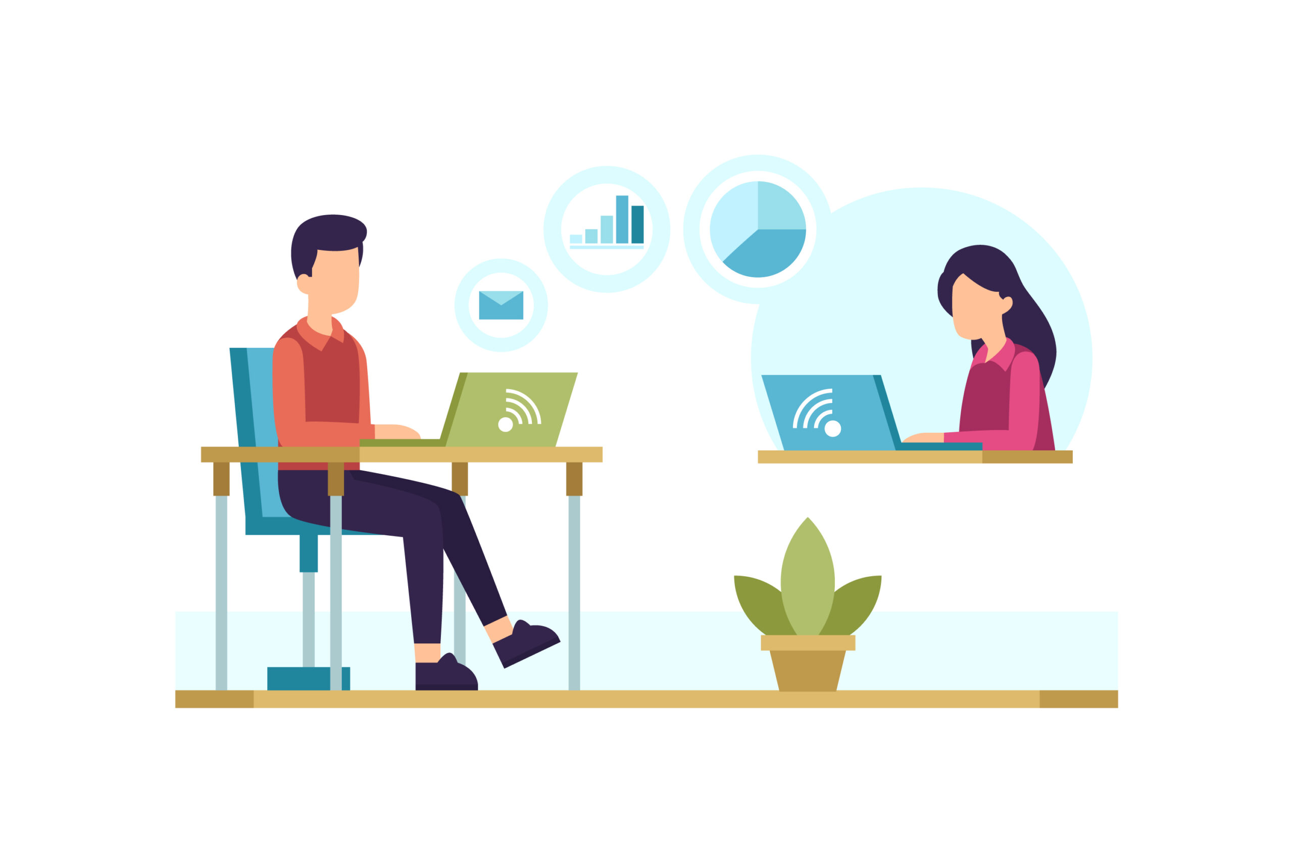 contact collègues clients au télétravail