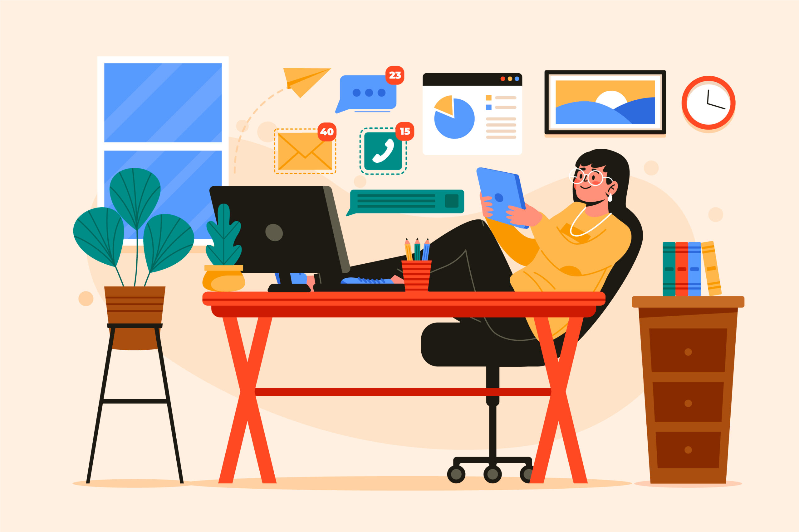 pauses régulières du télétravail